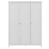 Grey Painted 3 Door Triple Wardrobe - Finch