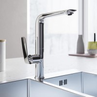 Chrome Single Lever Monobloc Kitchen Mixer Tap - Enza Finch Chrome Single Lever Monobloc Kitchen Mixer Tap - Enza Finch