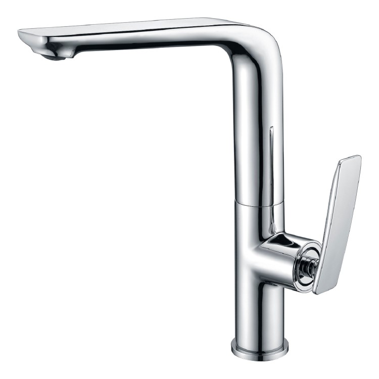 Chrome Single Lever Monobloc Kitchen Mixer Tap - Enza Finch