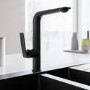 Black Single Lever Monobloc Kitchen Mixer Tap - Enza Finch