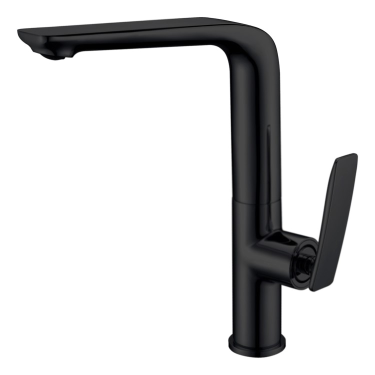 Black Single Lever Monobloc Kitchen Mixer Tap - Enza Finch