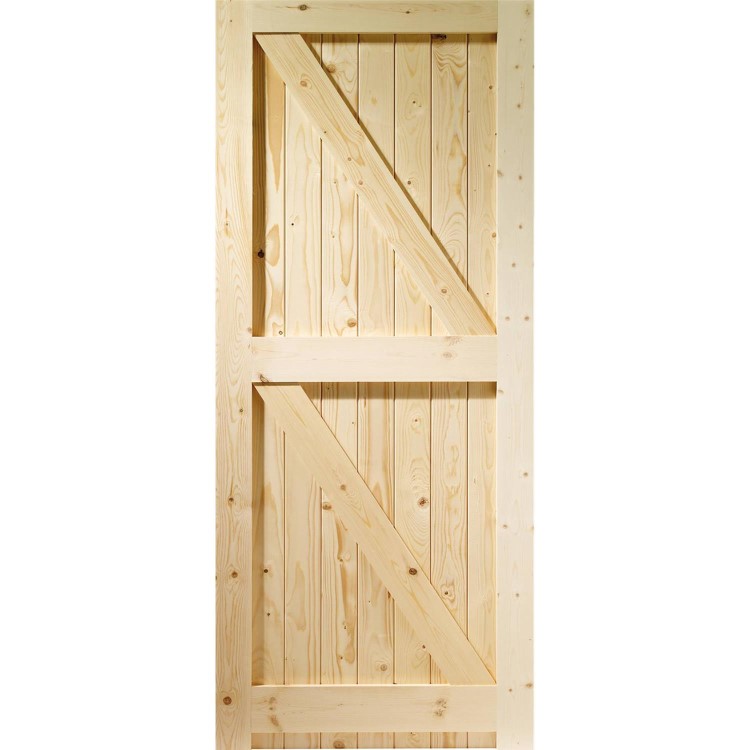 Wooden Pine Framed Ledged & Braced Garden Gate - Unfinished 1981 x 686 x 44 mm - XL Joinery