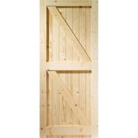Wooden Pine Framed Ledged & Braced Garden Gate - Unfinished 1981 x 762 x 44 mm - XL Joinery Wooden Pine Framed Ledged & Braced Garden Gate - Unfinished 1981 x 762 x 44 mm - XL Joinery