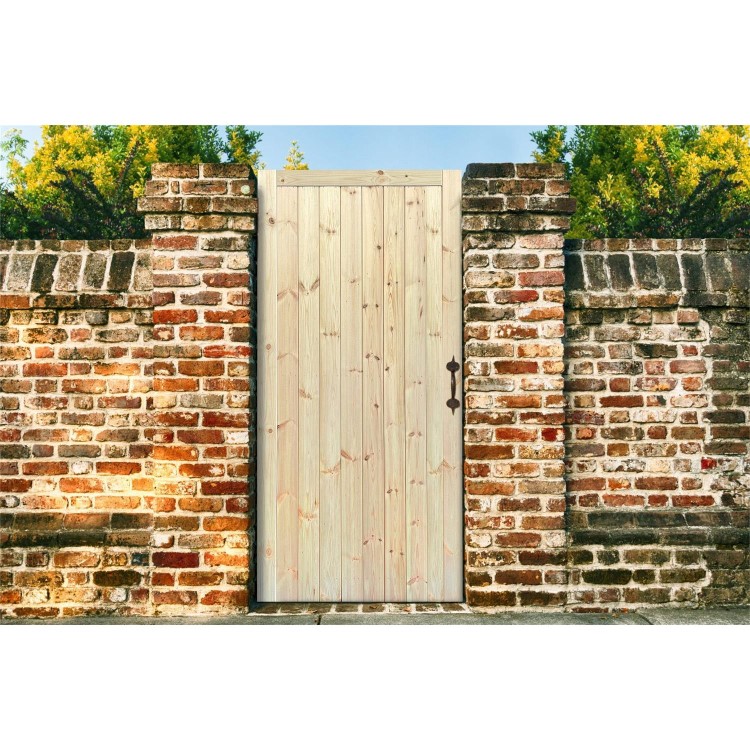 External Pine Framed Ledged &amp; Braced Gate - Unfinished, 1981 x 762 x 44 mm