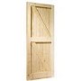 External Pine Framed Ledged &amp; Braced Gate - Unfinished, 1981 x 838 x 44 mm
