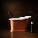 FLOR1300CO Copper Effect Roll Top Deep Freestanding Bath 1300 x 720mm - Florence