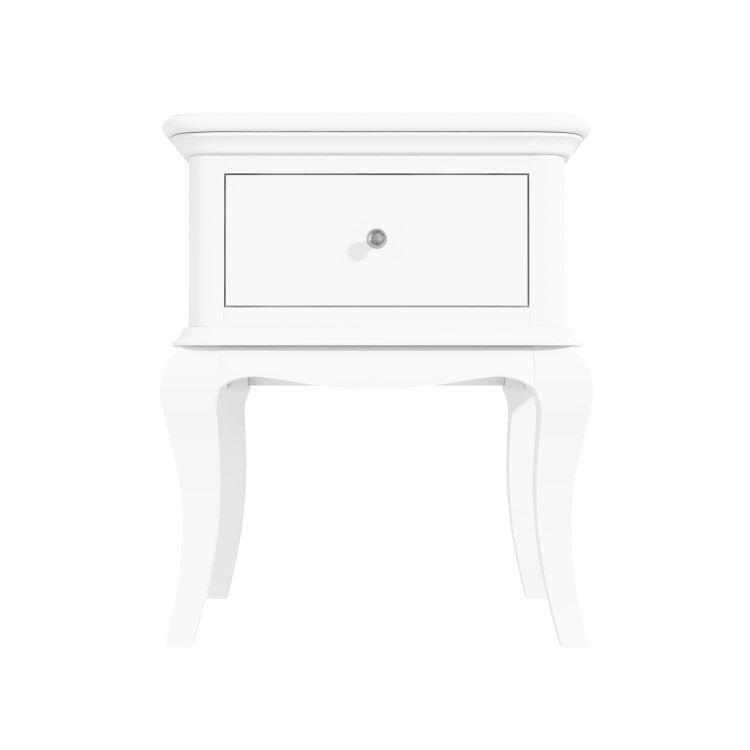 Florentine 1 Drawer French Style Bedside Table in White