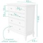 Florentine French Style 2+3 Chest of Drawers in White
