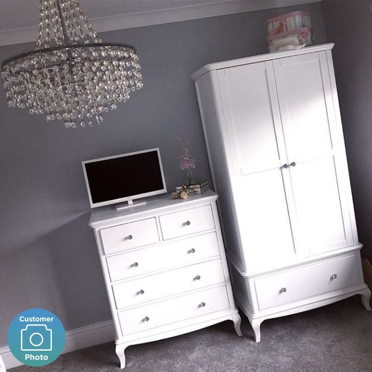Florentine French Style 2+3 Chest of Drawers in White