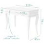 Florentine French Style Dressing Table in White