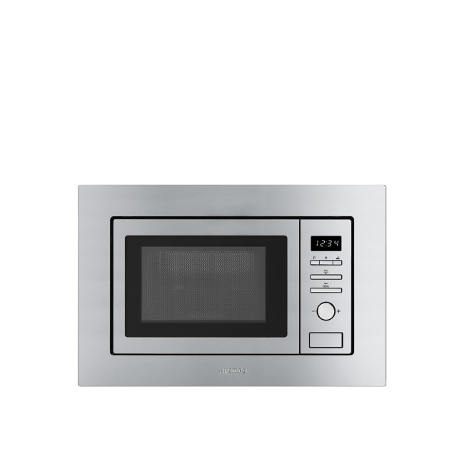 Refurbished Smeg Classic FMI017X 17L 800w Built In Microwave with Grill Stainless Steel