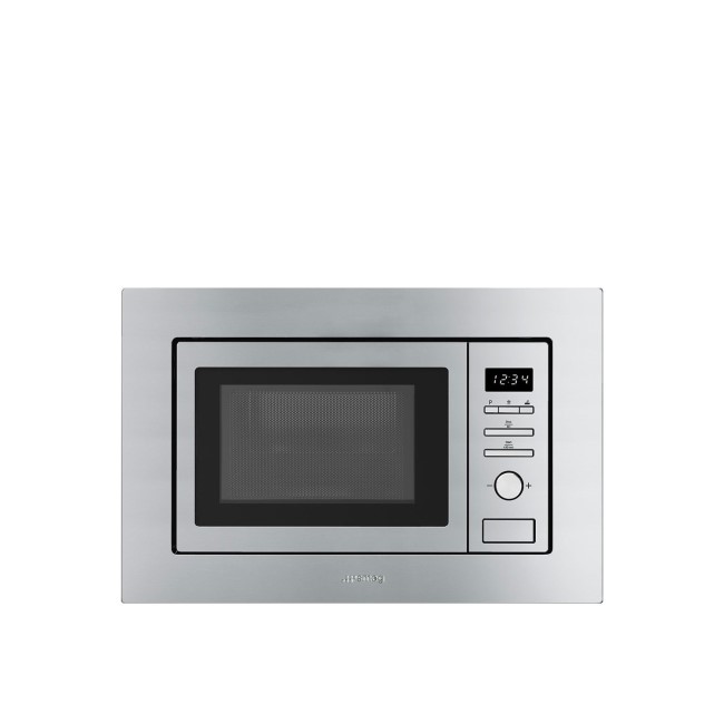 Smeg 20L 800W Built-in Microwave with Grill - Stainless Steel
