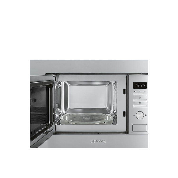 Refurbished Smeg FMI020X Built In 20L with Grill 800W Microwave Stainless Steel