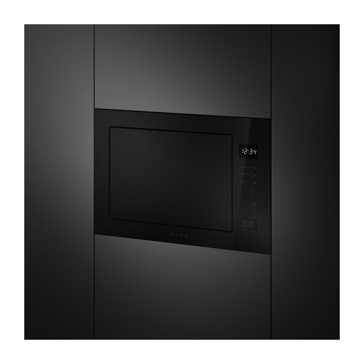 Smeg Musa Built-In 900W Microwave with Grill - Black