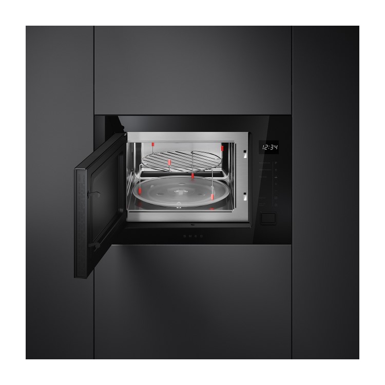 Smeg Musa Built-In 900W Microwave with Grill - Black