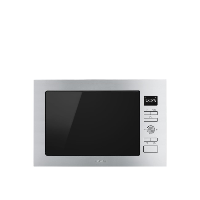 Smeg Cucina 25L 900W Built-in Microwave with Grill - Stainless Steel
