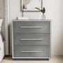 Grey Oak Rustic Chest of 3 Drawers - Franco