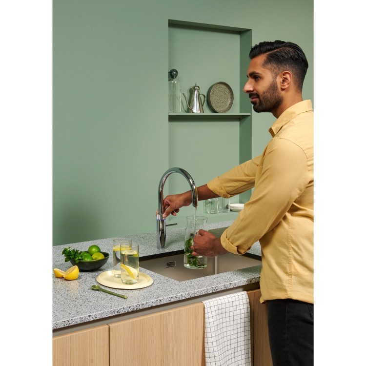Quooker Fusion Instant Boiling Water Kitchen Tap - Chrome Round Spout