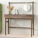 Walnut Mid-Century Dressing Table with Mirror and Drawers - Frances