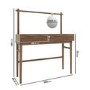 Walnut Mid-Century Dressing Table with Mirror and Drawers - Frances