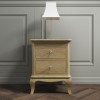 Fonteyn Solid Oak Bedside Table with 2 Drawers - French Style