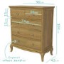 Fonteyn 2+3 Solid Oak Storage Cupboard- French Style