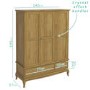 Fonteyn Solid Oak Wardrobe 3 Door 2 Drawer - French Style