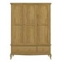Fonteyn Solid Oak Wardrobe 3 Door 2 Drawer - French Style