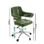 Olive Green Velvet Swivel Office Chair with Arms - Fenix 