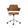 Tan Faux Leather Swivel Office Chair with Arms - Fenix