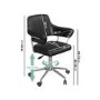 Black Faux Leather Swivel Office Chair with Arms - Fenix