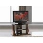 Langdon Small Black Glass TV Unit with Wooden Frame - TV's up to 32" - 39"