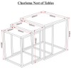 Seconique Charisma High Gloss Square Nest of Tables in White