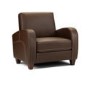 Julian Bowen Armchair in Brown Faux Leather- Vivo 