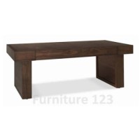 GRADE A1 - Bentley Designs Akita Walnut Rectangular 1 Drawer Coffee Table