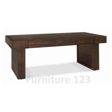 GRADE A1 - Bentley Designs Akita Walnut Rectangular 1 Drawer Coffee Table