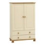 Steens Richmond Cream 2 Door 2 Drawer Short Wardrobe in Cream and Pine