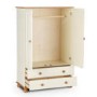 Steens Richmond Cream 2 Door 2 Drawer Short Wardrobe in Cream and Pine