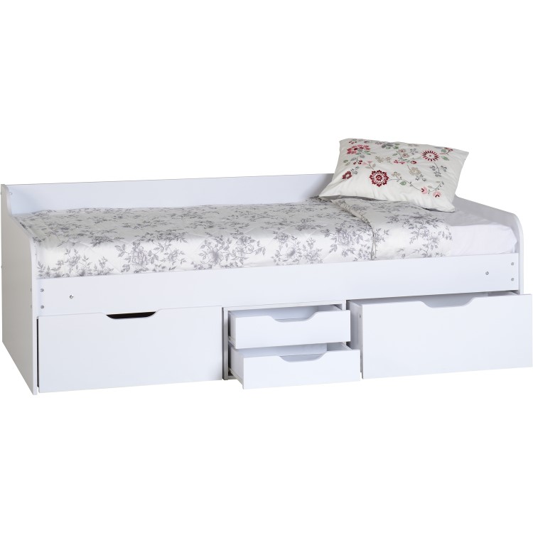 Seconique Dante Day Bed with Storage in White