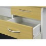 Seconique Jenny 2 Drawer Study Desk in Beech and White