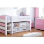 Seconique Lollipop Girls Mid Sleeper Bed in White and Pink