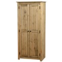 FOL076940 Solid Pine 2 Door Double Wardrobe - Panama - Seconique
