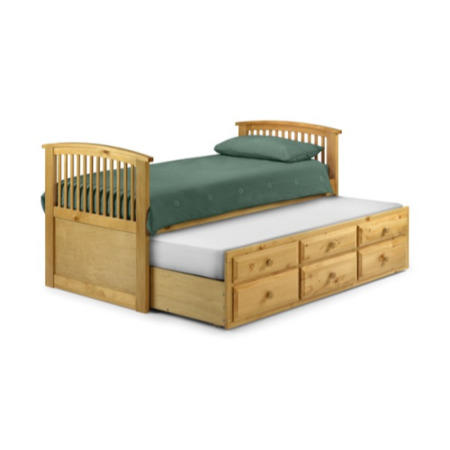 Julian Bowen Hornblower Cabin Trundle Guest Bed in Pine