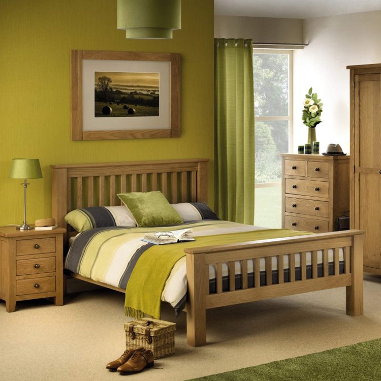 Julian Bowen Amsterdam Solid Oak Double Bed 