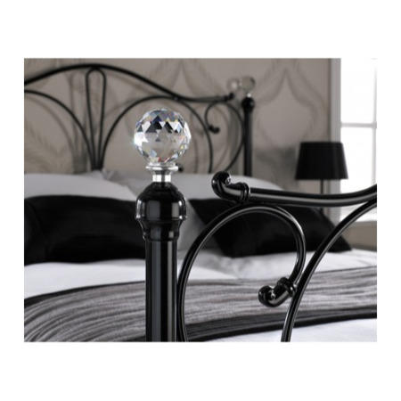 LPD Florence Metal Bed Frame in Black - Single