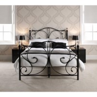 LPD Florence Metal Bed Frame in Black - Single