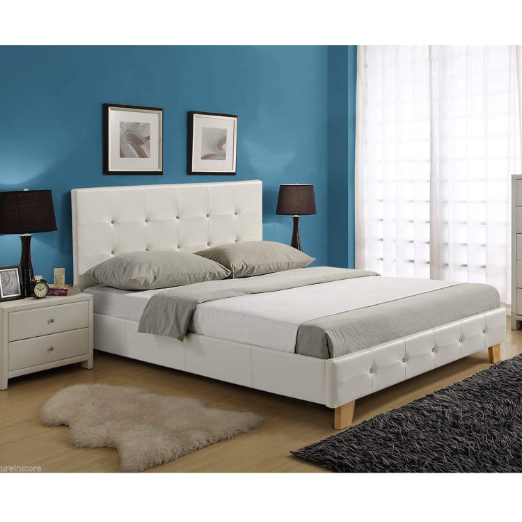 LPD Diamante Single Bed in White