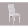 LPD Monroe Pair of Diamante Dining Chairs in White 