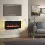Black Electric Fireplace with LED Backlights - Stand Included  - BeModern Amari 