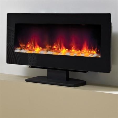 GRADE A1 - Be Modern Amari Electric Wall Mounted or Free Standing Fire in Black
